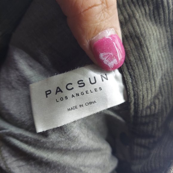 Pacsun Stacked Skinny green curdoroy  Jeans size 29 - Picture 11 of 12